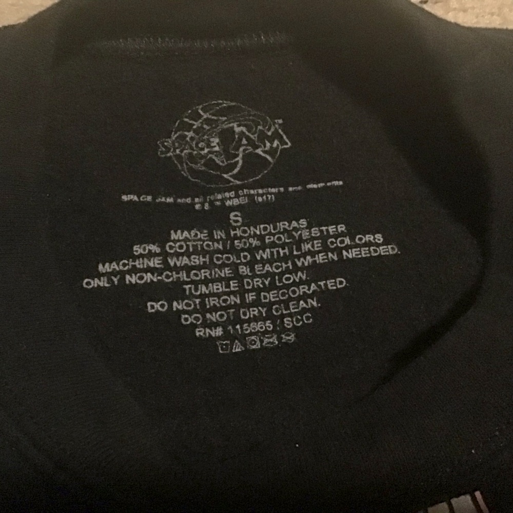 Looney Tunes Space Jam Graphic Sweatshirt Long Sleeve Black Unisex Casual Sz Sm… - Picture 2 of 6
